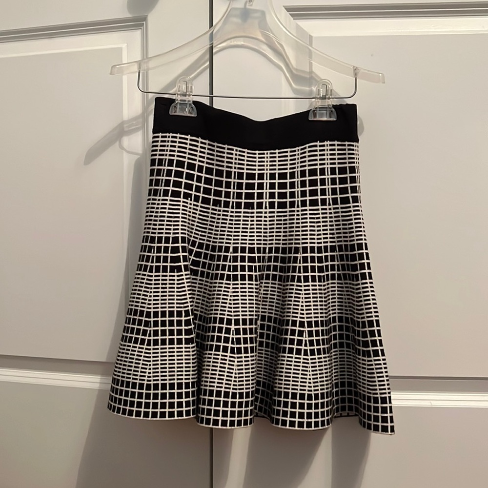 black and white skirt